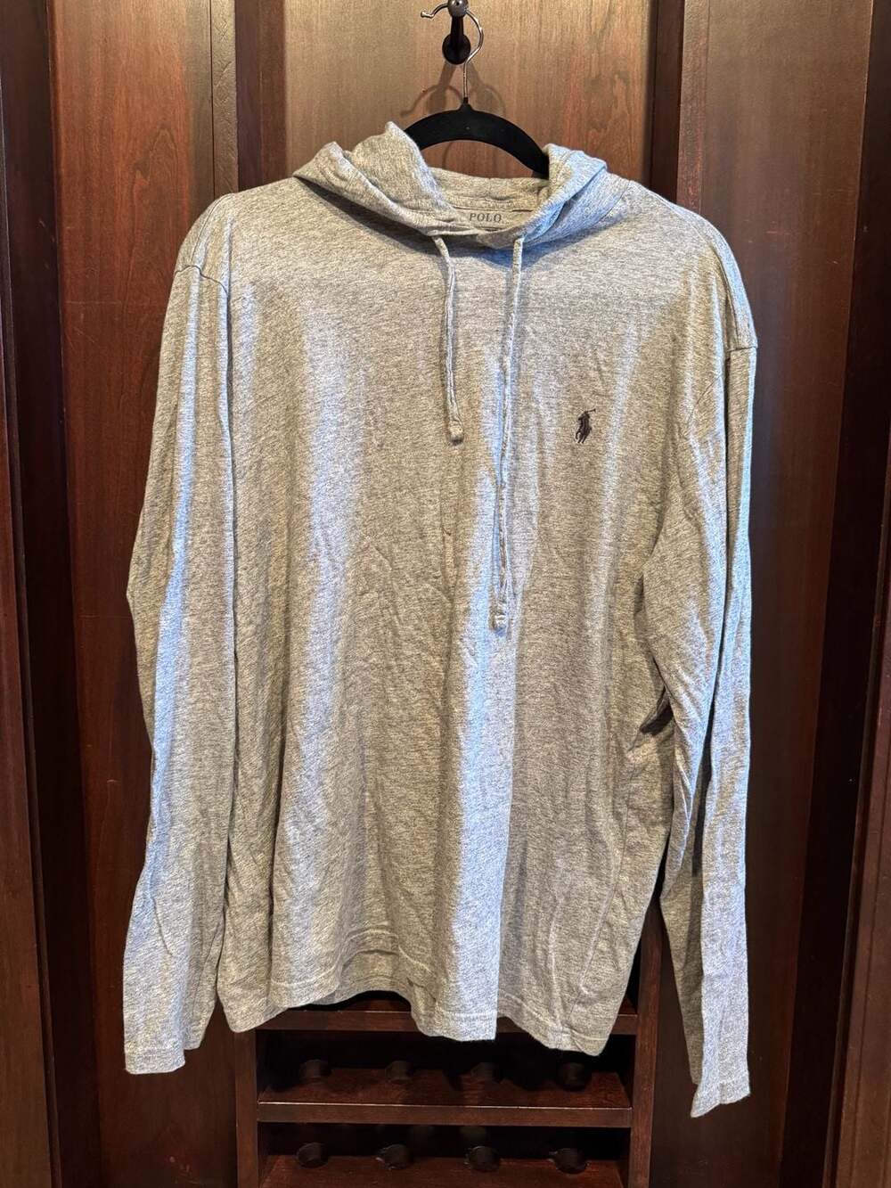 Polo Ralph Lauren Men's Gray Long Sleeve Hoodie Size Large